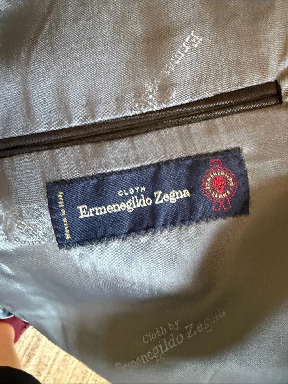 Ermenegildo Zegna Trofeo Suit Jacket Blazer Brown Pinstripe 40L/42R